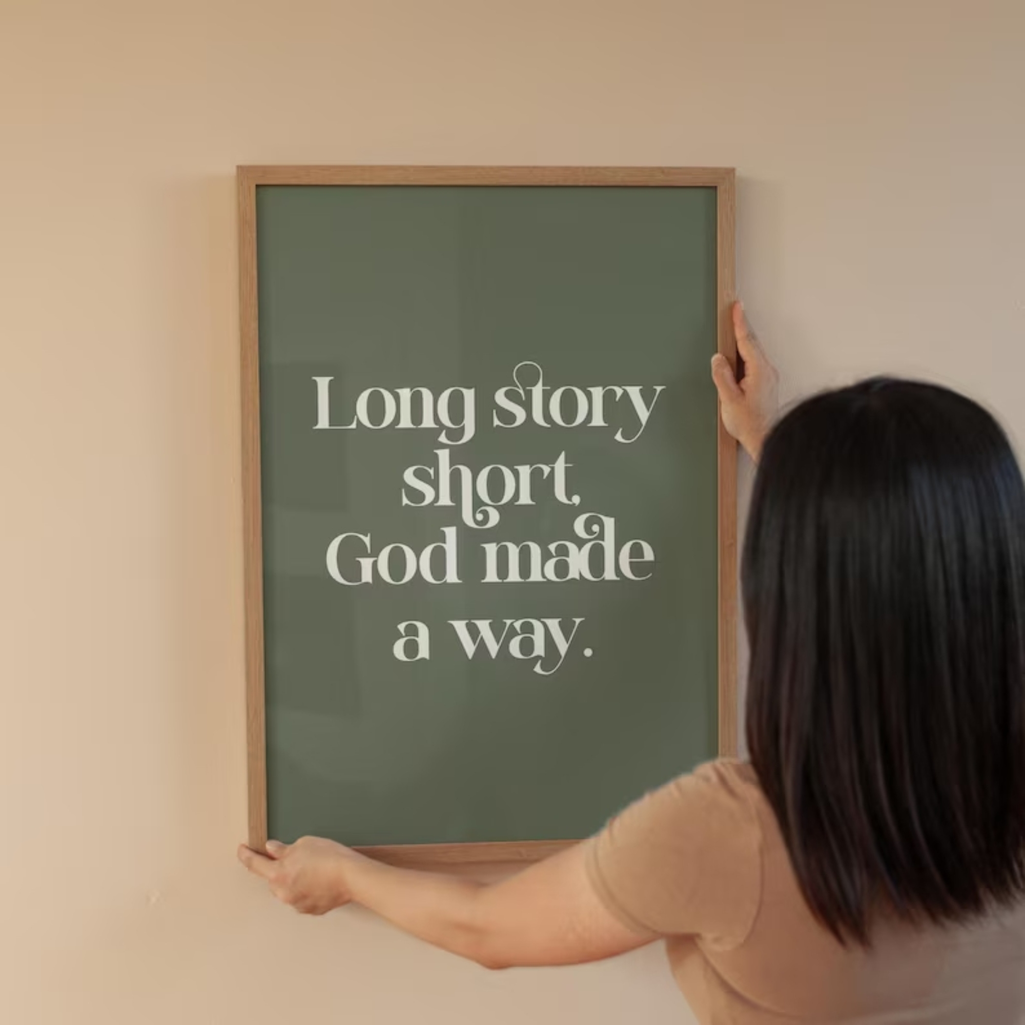 Long Story Short God Made A Wa - Custom Map Poster avaliação e preço