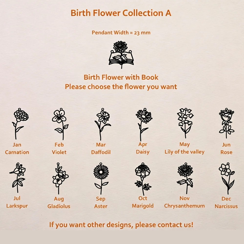 Colar com pingente em forma de - Birth Flower Necklace avaliação e preço