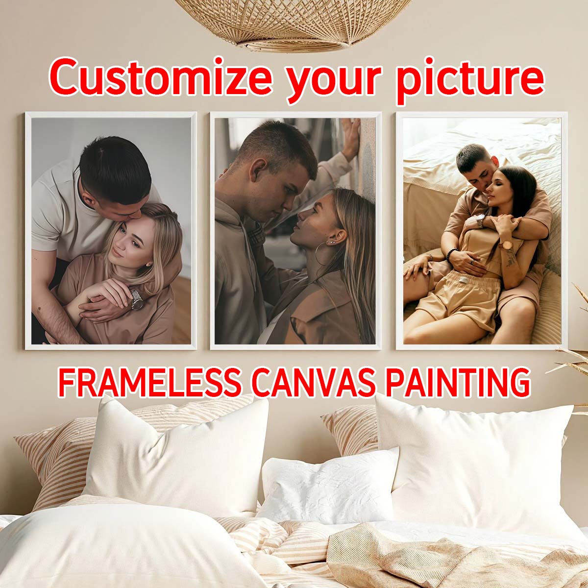 Tríptico - Pintura a Óleo em M - Engraved Wood Frame avaliação e preço