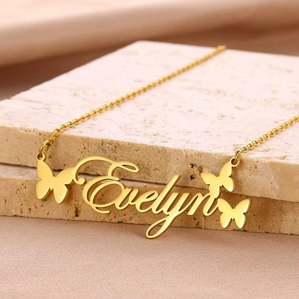 Colar com nome personalizado,  - Birth Flower Necklace avaliação e preço