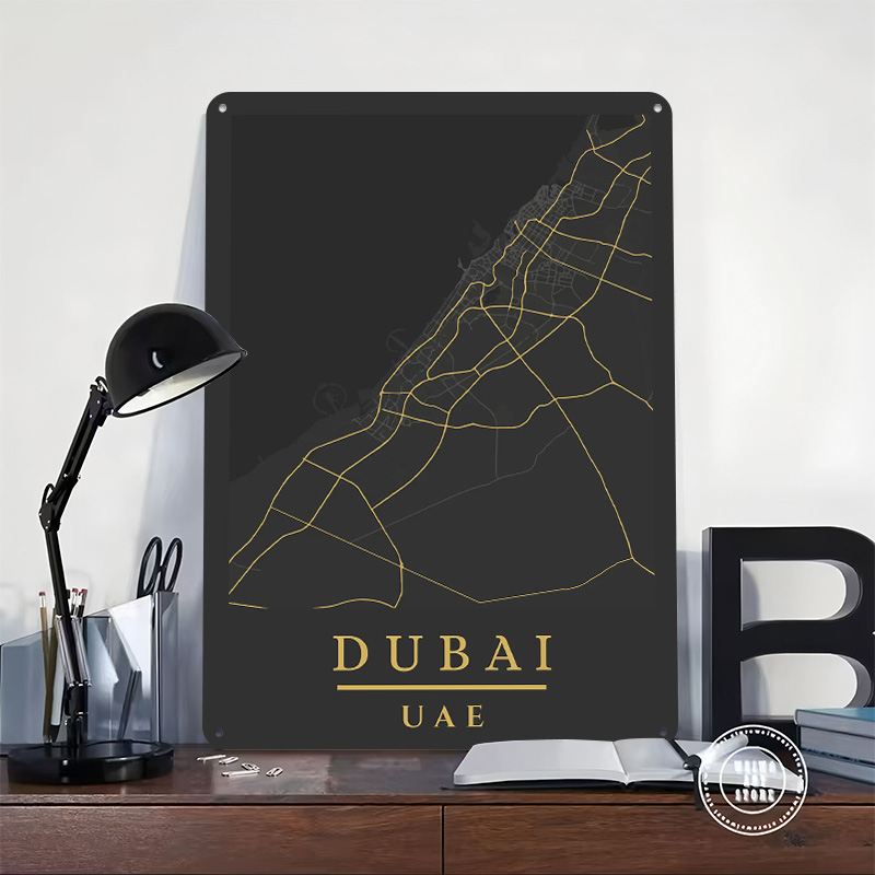 Mapa de Dubai UAE em Arte Impr - Custom Map Poster avaliação e preço