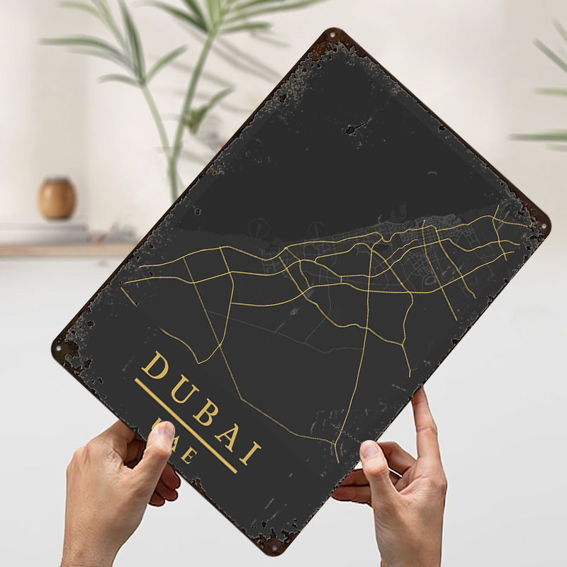 Mapa de Dubai UAE em Arte Impr - Custom Map Poster avaliação e preço