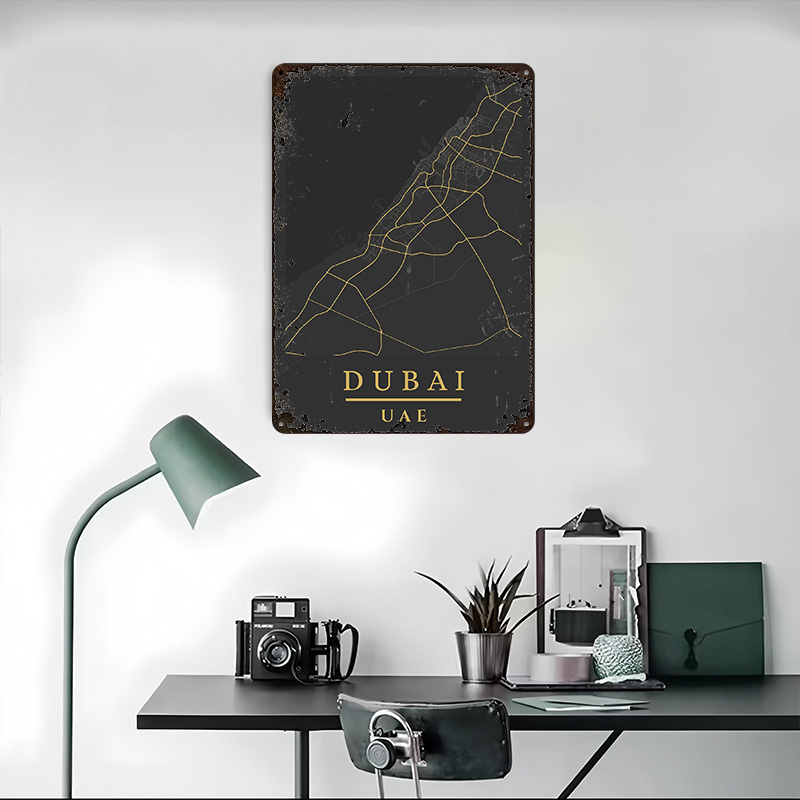 Mapa de Dubai UAE em Arte Impr - Custom Map Poster avaliação e preço
