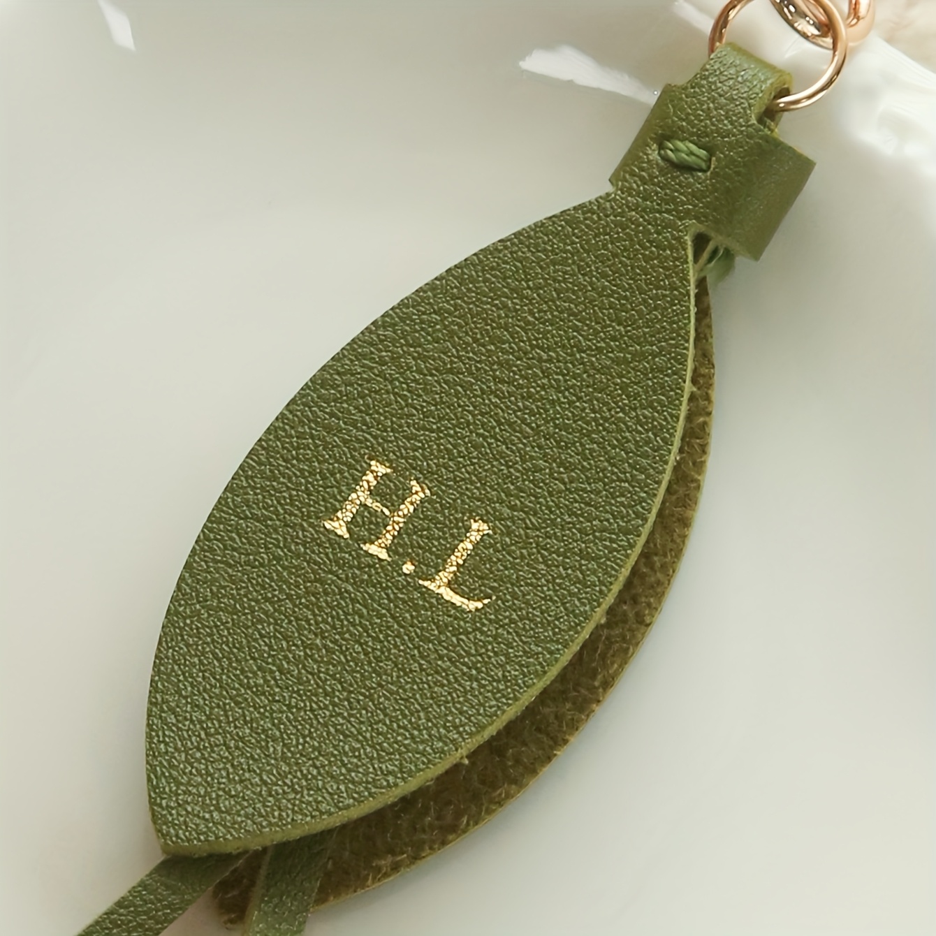 Chaveiro de Couro Personalizad - Monogram Keychain Leather avaliação e preço