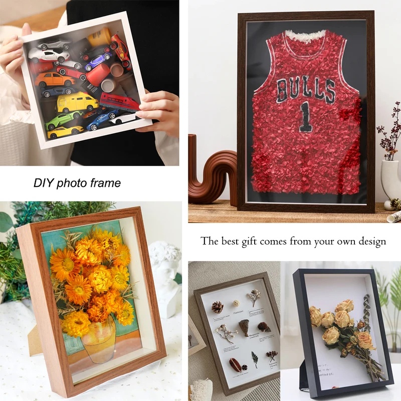 Moldura de Caixa de Sombra de  - Engraved Wood Frame avaliação e preço