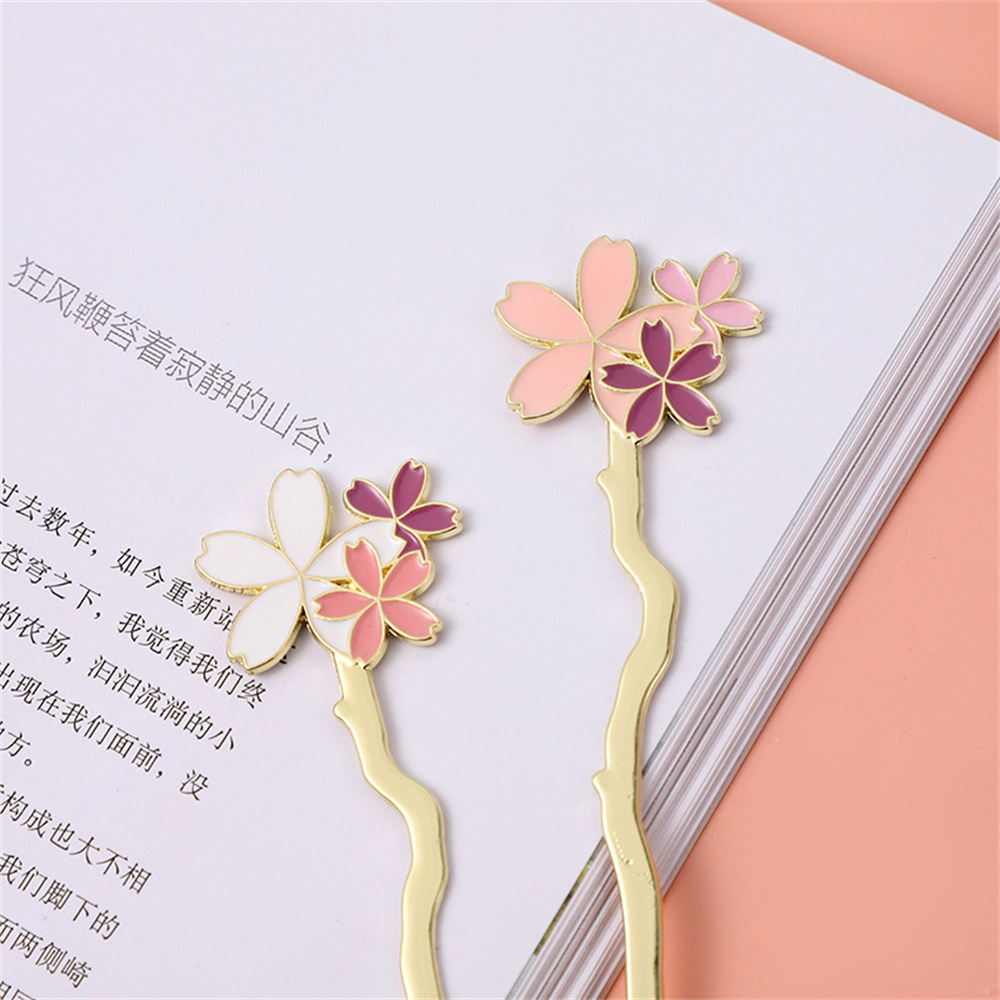 Creative Metal Sakura Flor Boo - Dried Flower Bookmark avaliação e preço