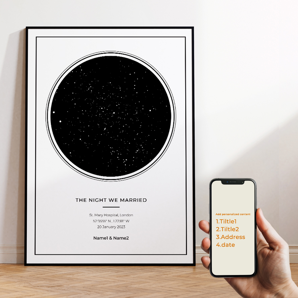 Moderno personalizado céu notu - Custom Star Map avaliação e preço