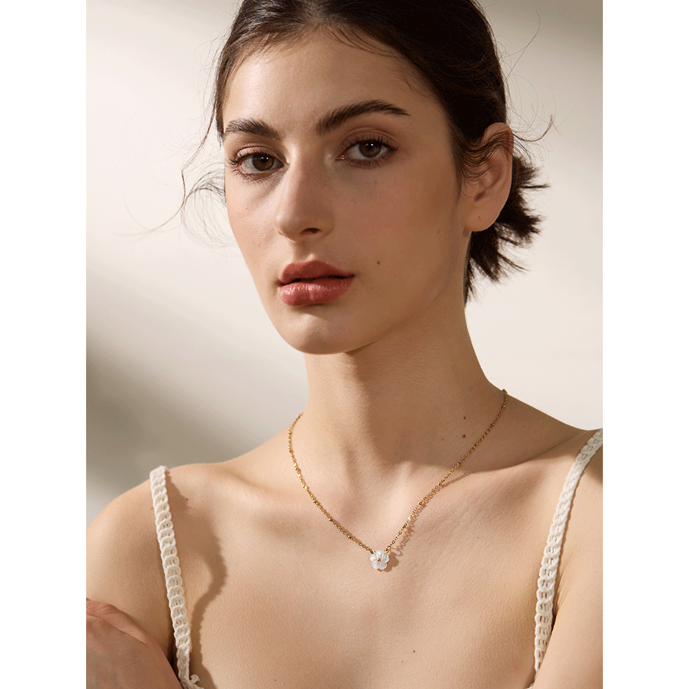 Yhpup chique moda concha natur - Birth Flower Necklace avaliação e preço